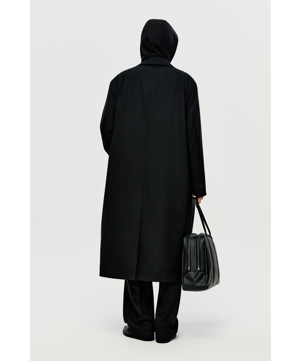 유스(YOUTH) Hooded Coat - Black