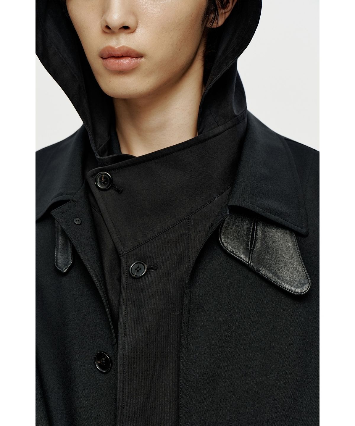 유스(YOUTH) Hooded Coat - Black