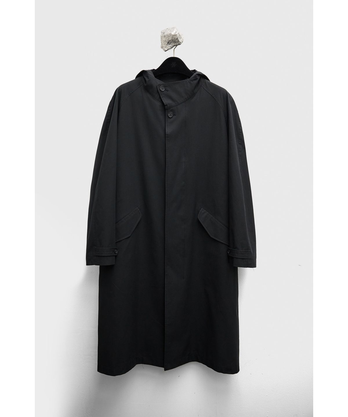 유스(YOUTH) Hooded Coat - Black