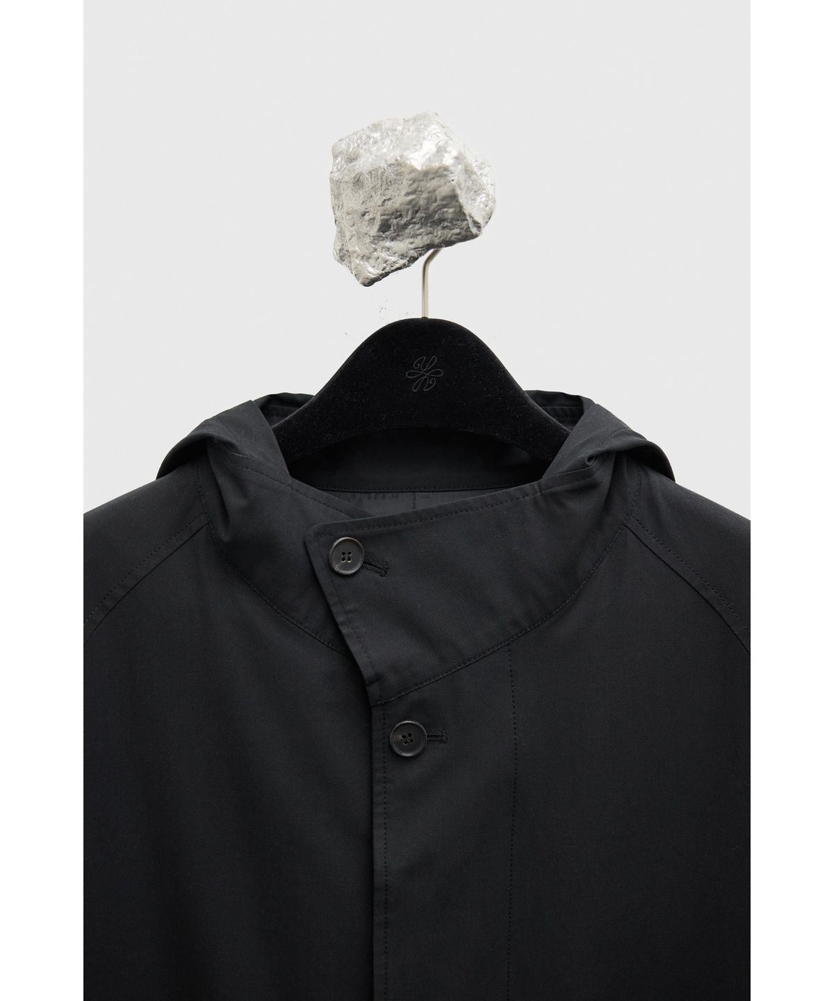 유스(YOUTH) Hooded Coat - Black
