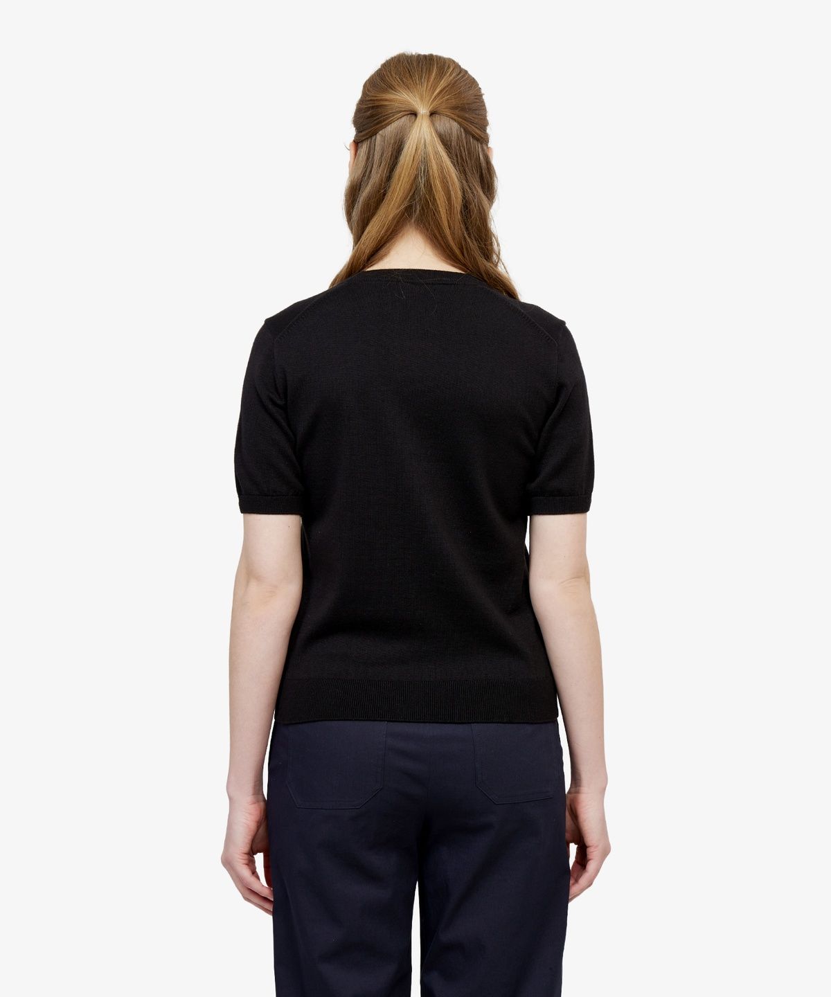 라코스테(LACOSTE) 여성 베이직 크루넥 반팔 스웨터 AF115E-56G 031
