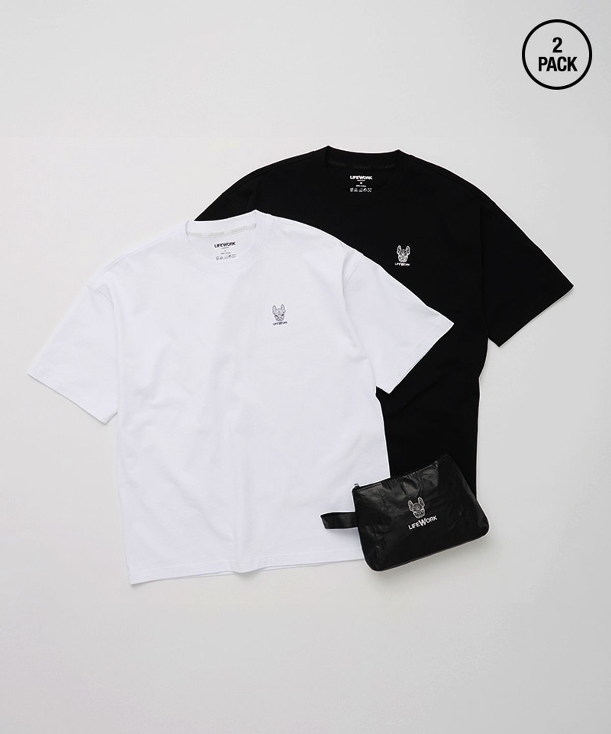 라이프워크(LIFEWORK) 공용) 뉴 2PACK 베이직 반팔 티셔츠