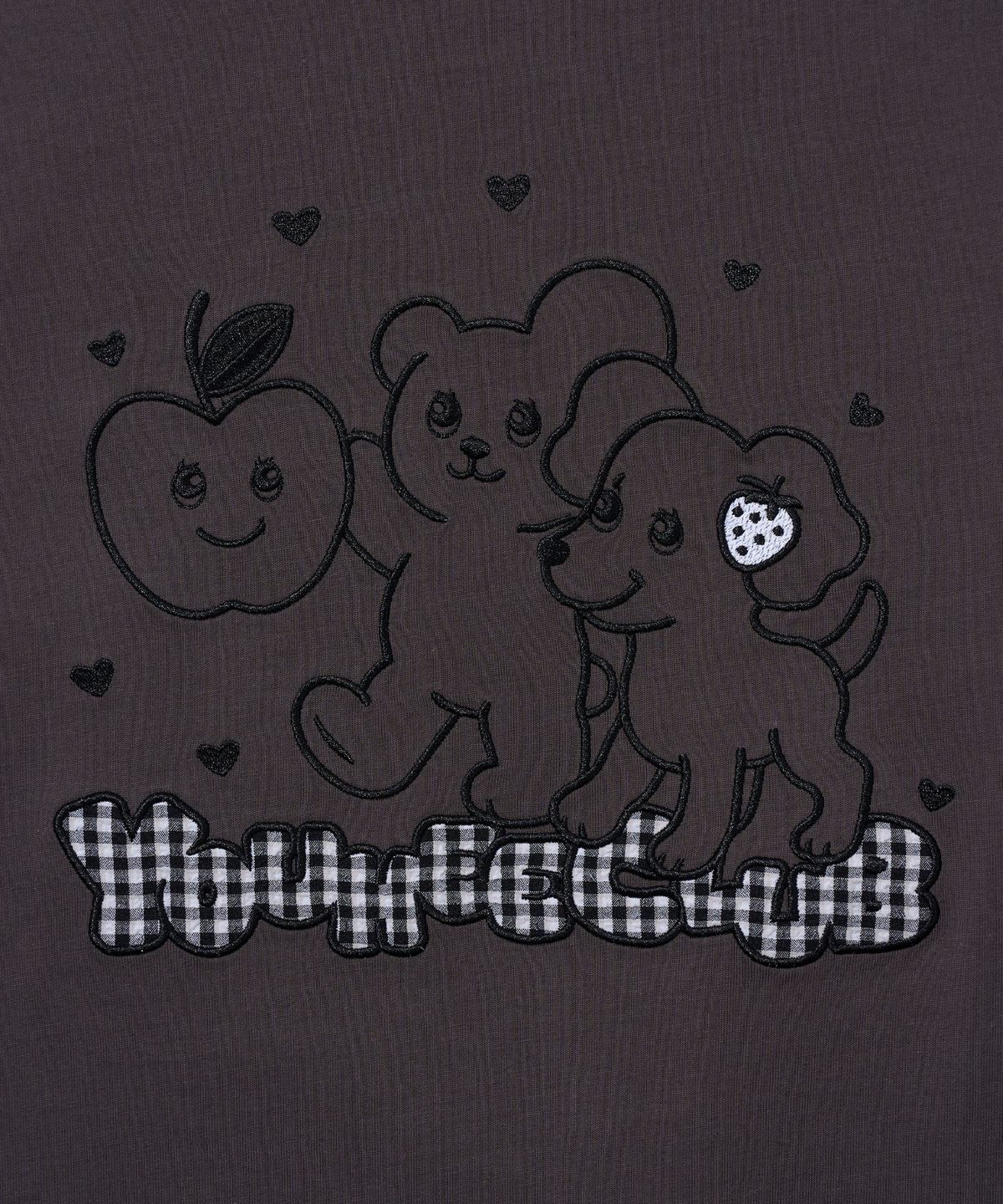 유희(YOUHEE) YOUHEE CLUB GRAPHIC T-SHIRTS_CHARCOAL