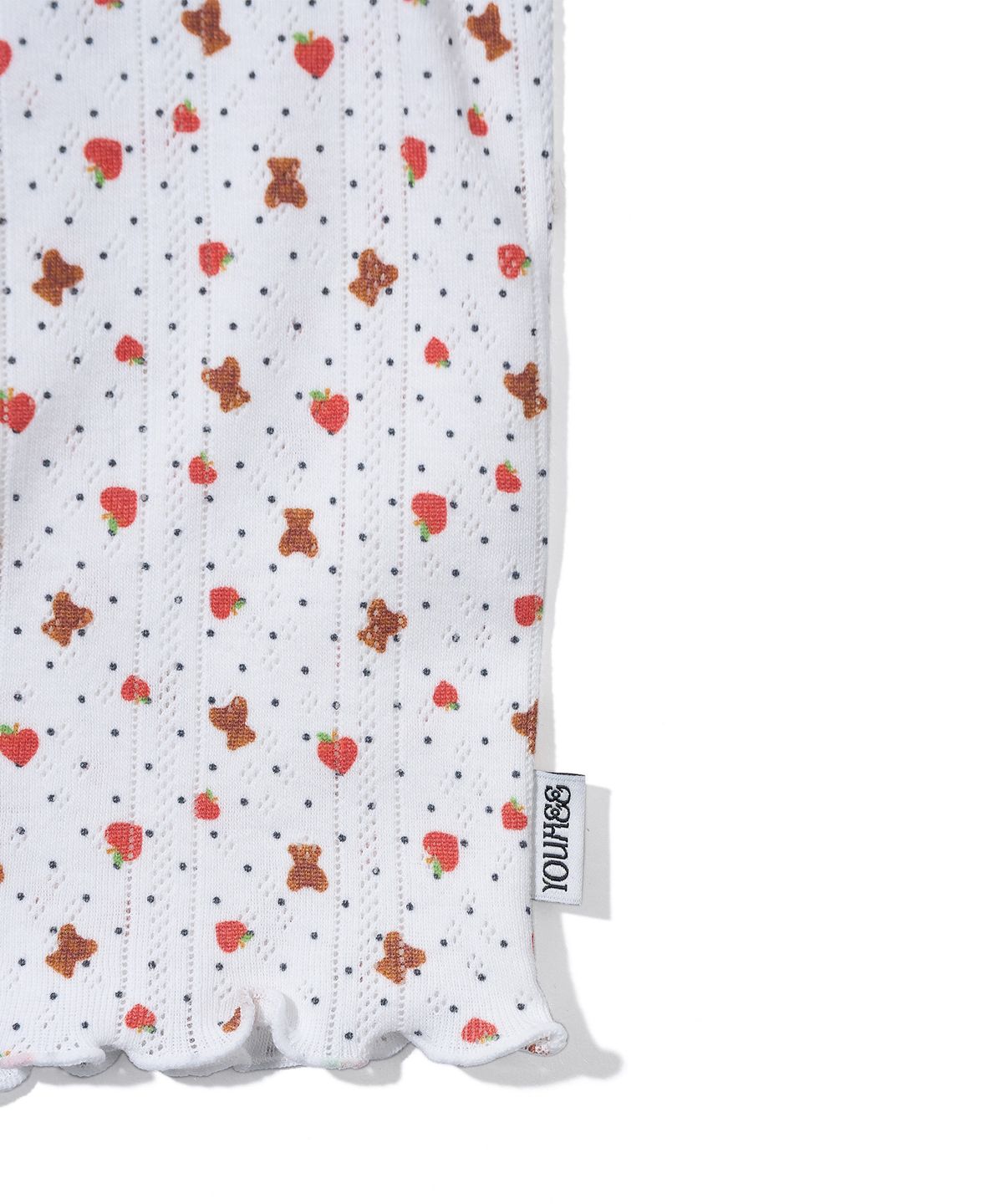 유희(YOUHEE) HEART APPLE PATTERN T-SHIRTS_WHITE