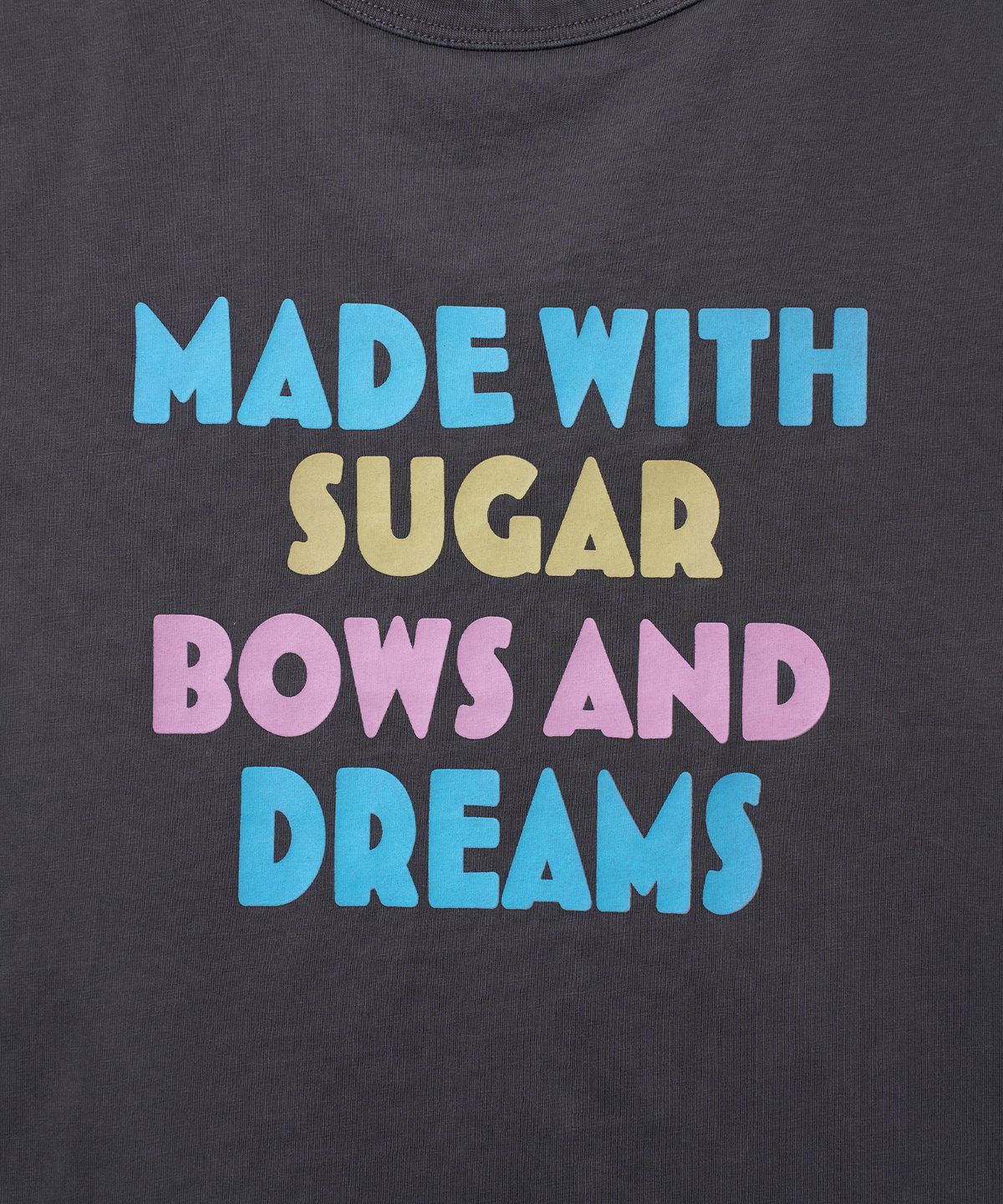 유희(YOUHEE) COLOR LETTERING T-SHIRTS_CHARCOAL