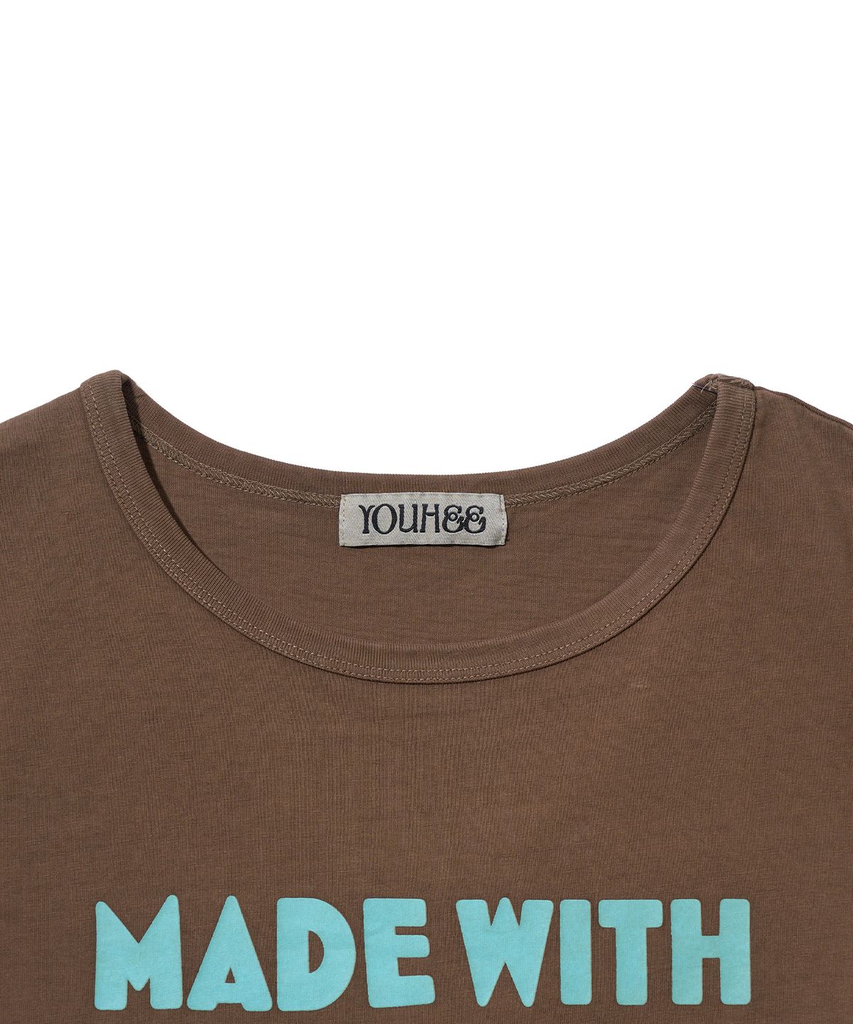 유희(YOUHEE) COLOR LETTERING T-SHIRTS_BROWN