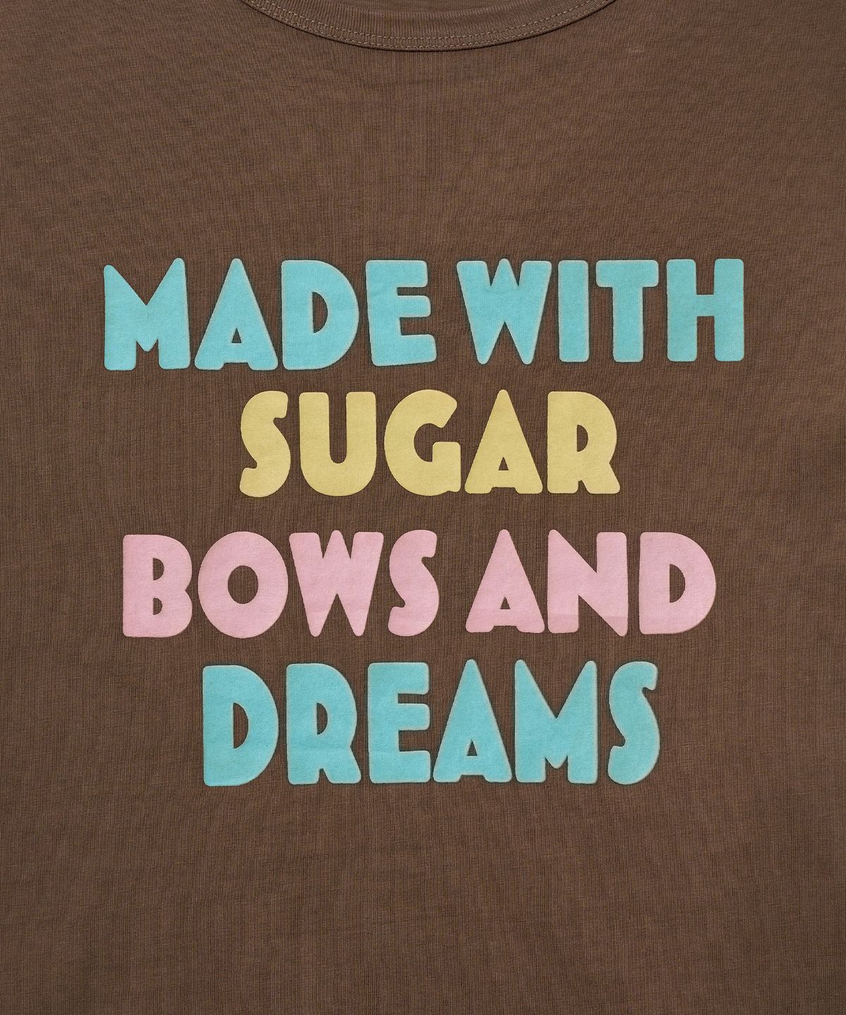 유희(YOUHEE) COLOR LETTERING T-SHIRTS_BROWN