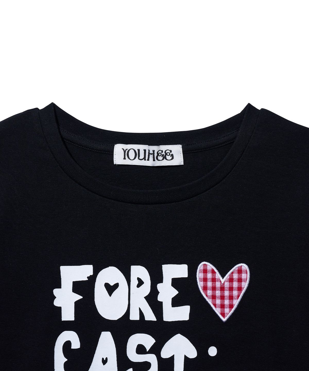 유희(YOUHEE) FORECAST CROP T-SHIRTS_BLACK