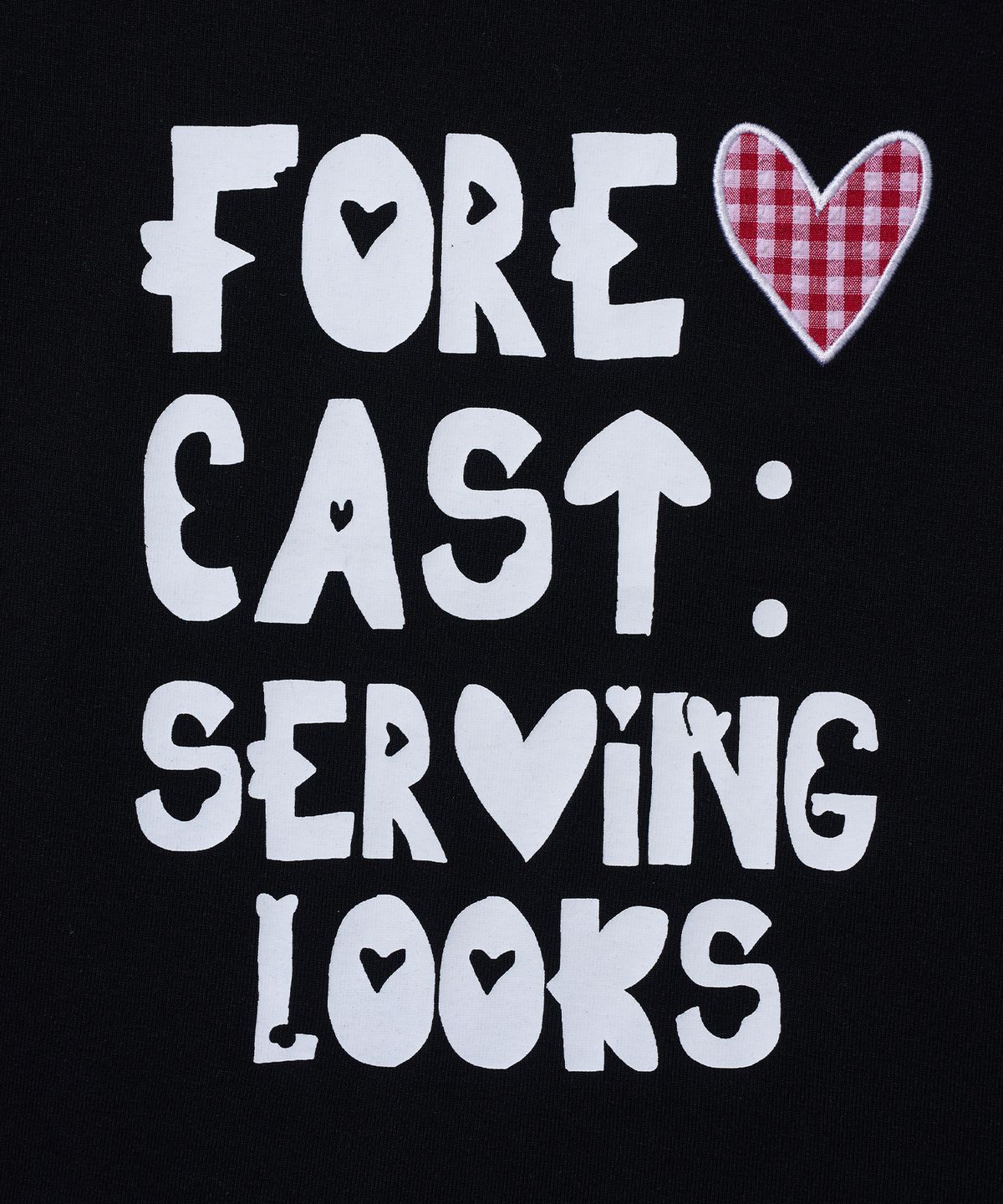 유희(YOUHEE) FORECAST CROP T-SHIRTS_BLACK