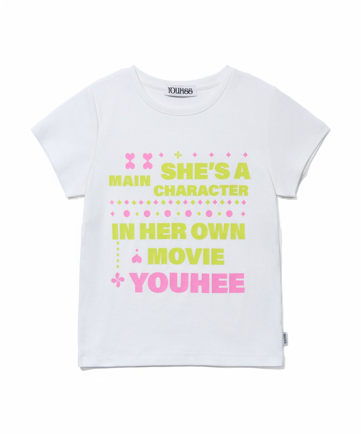 유희(YOUHEE) MOVIE YOUHEE LETTERING T-SHIRTS_WHITE
