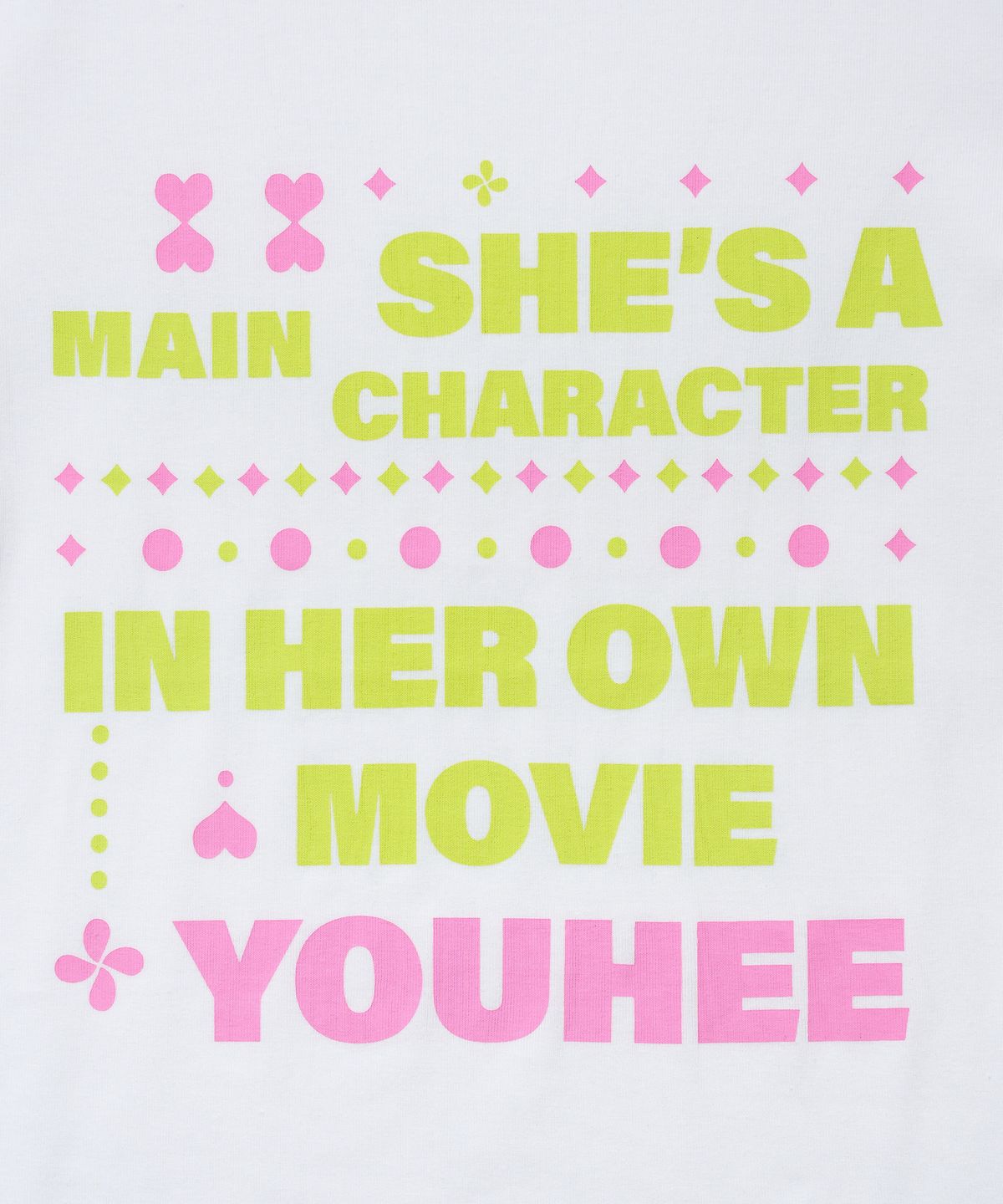 유희(YOUHEE) MOVIE YOUHEE LETTERING T-SHIRTS_WHITE