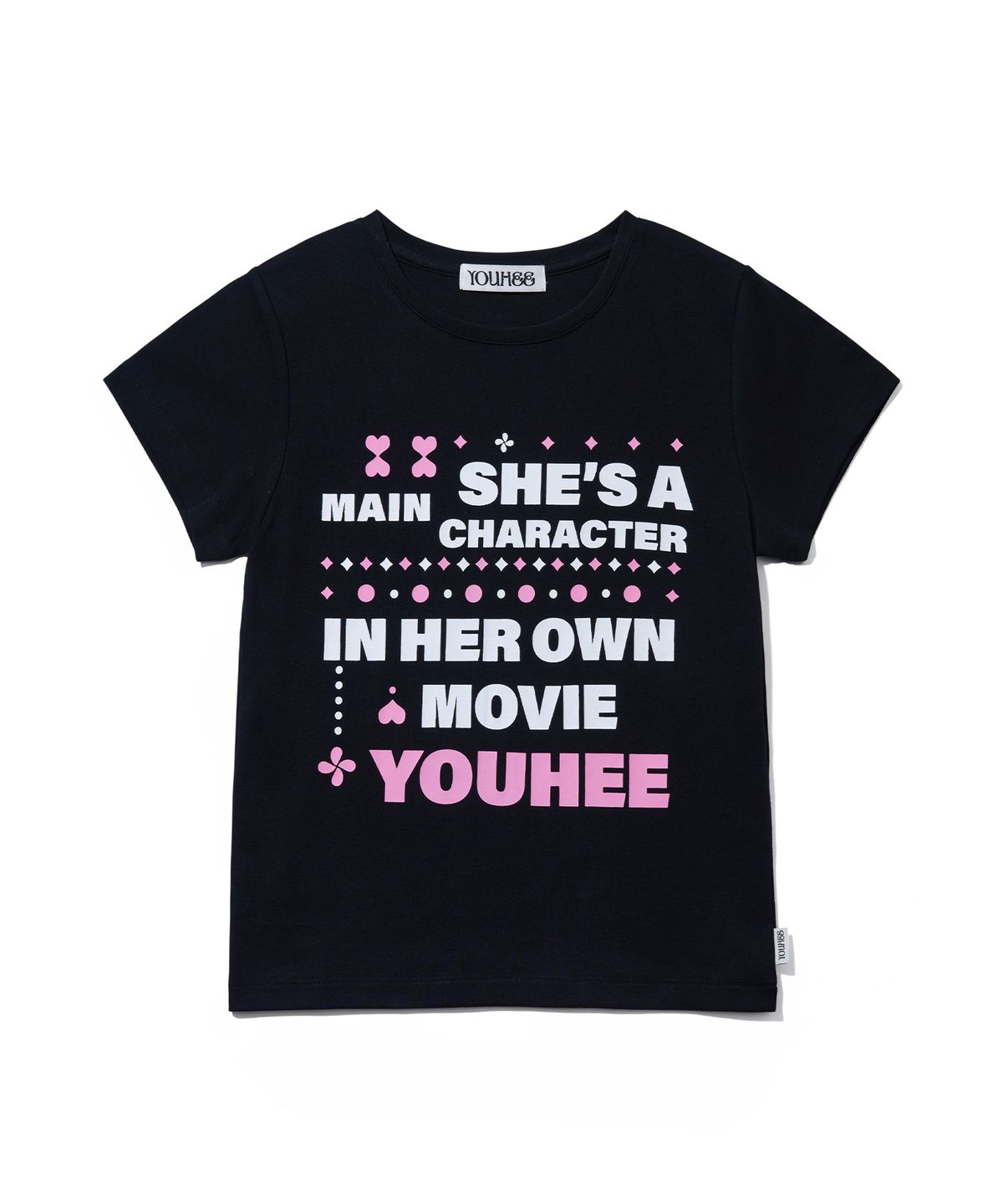 유희(YOUHEE) MOVIE YOUHEE LETTERING T-SHIRTS_BLACK