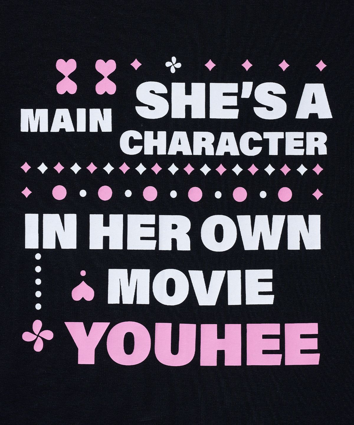 유희(YOUHEE) MOVIE YOUHEE LETTERING T-SHIRTS_BLACK