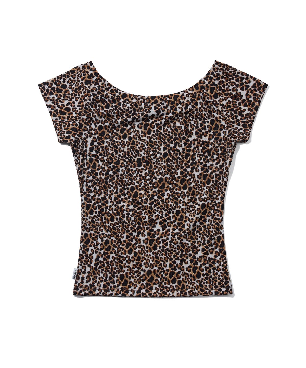 유희(YOUHEE) LEOPARD LETTERING T-SHIRTS_BROWN