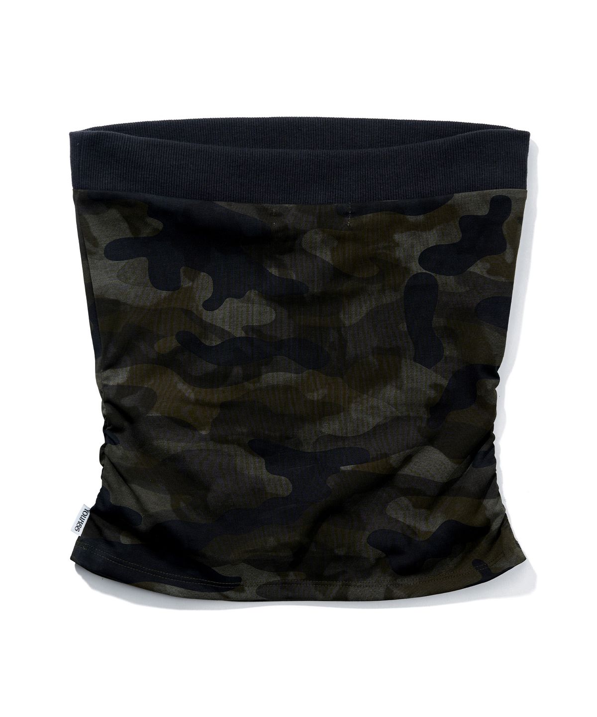 유희(YOUHEE) CAMO GRAPHIC TUBE TOP_KHAKI
