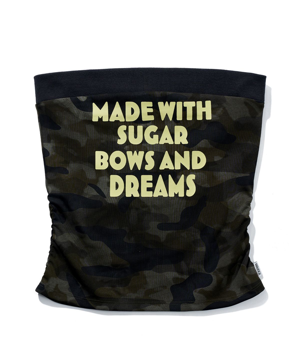 유희(YOUHEE) CAMO GRAPHIC TUBE TOP_KHAKI