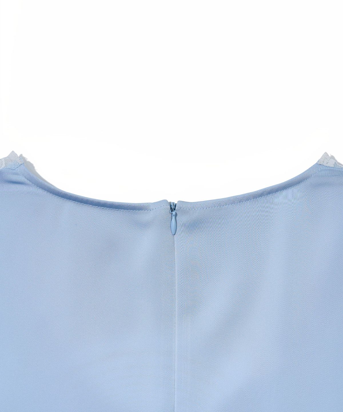 유희(YOUHEE) RIBBON LACE SHIRRING BLOUSE LIGHT_BLUE