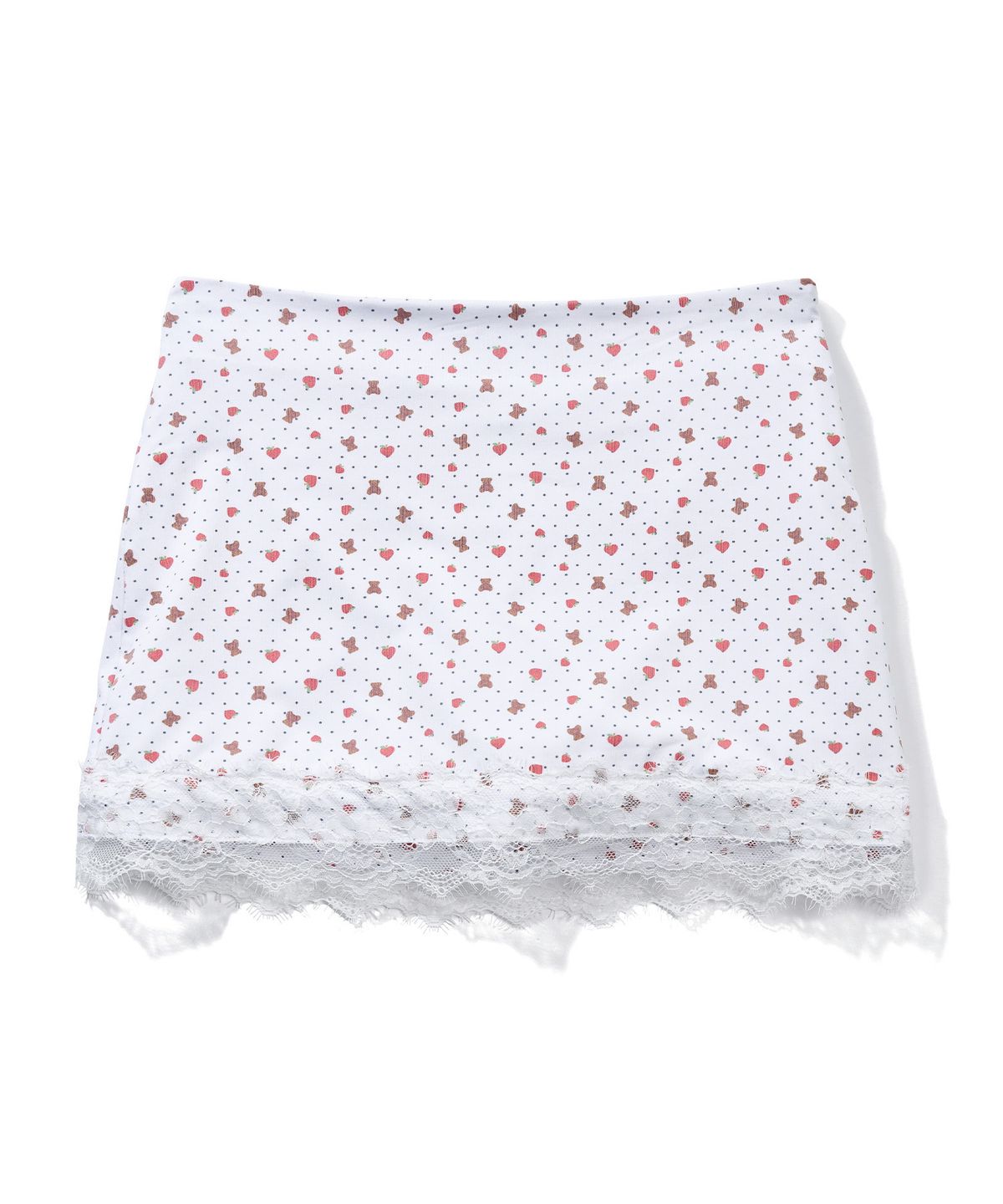 유희(YOUHEE) HEART APPLE LACE SKIRT_WHITE