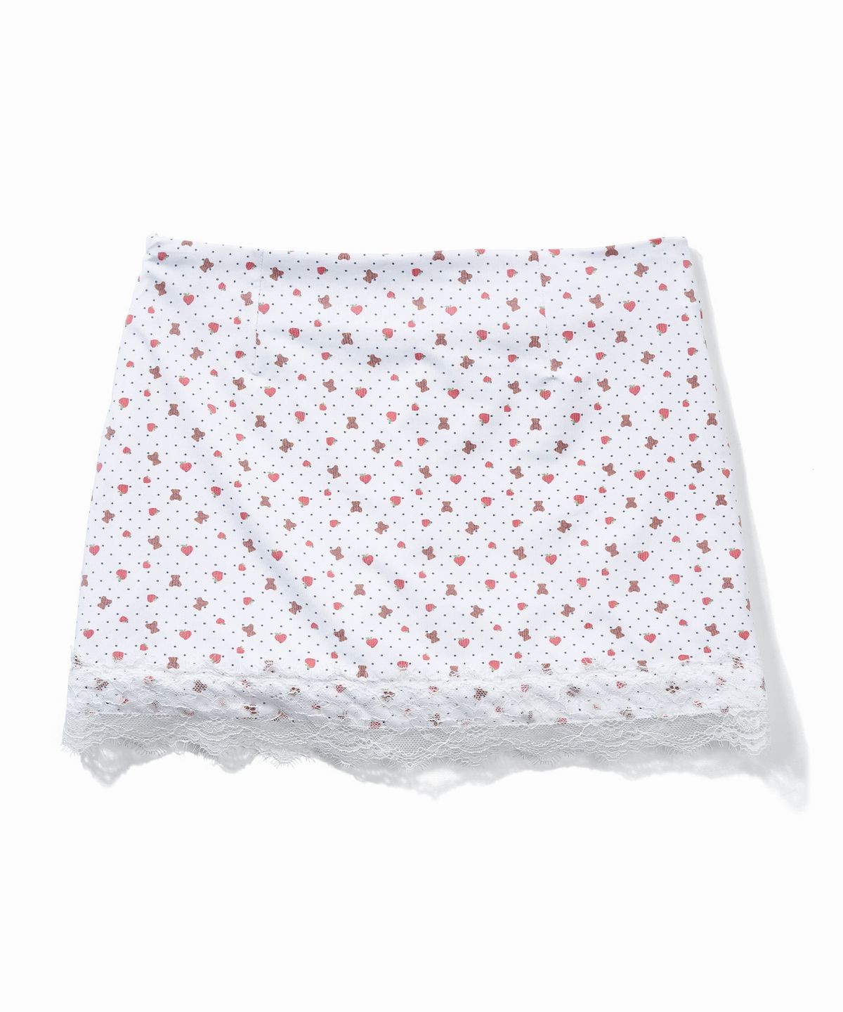 유희(YOUHEE) HEART APPLE LACE SKIRT_WHITE
