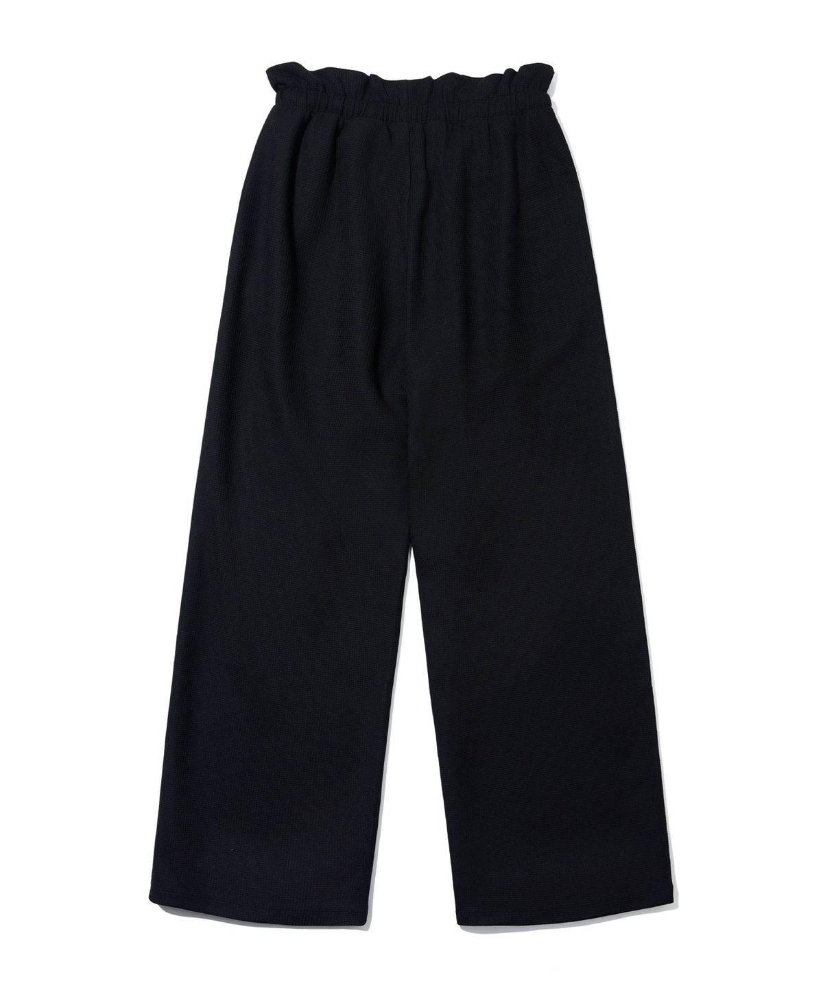 유희(YOUHEE) FRILL BANDING WIDE PANTS_BLACK
