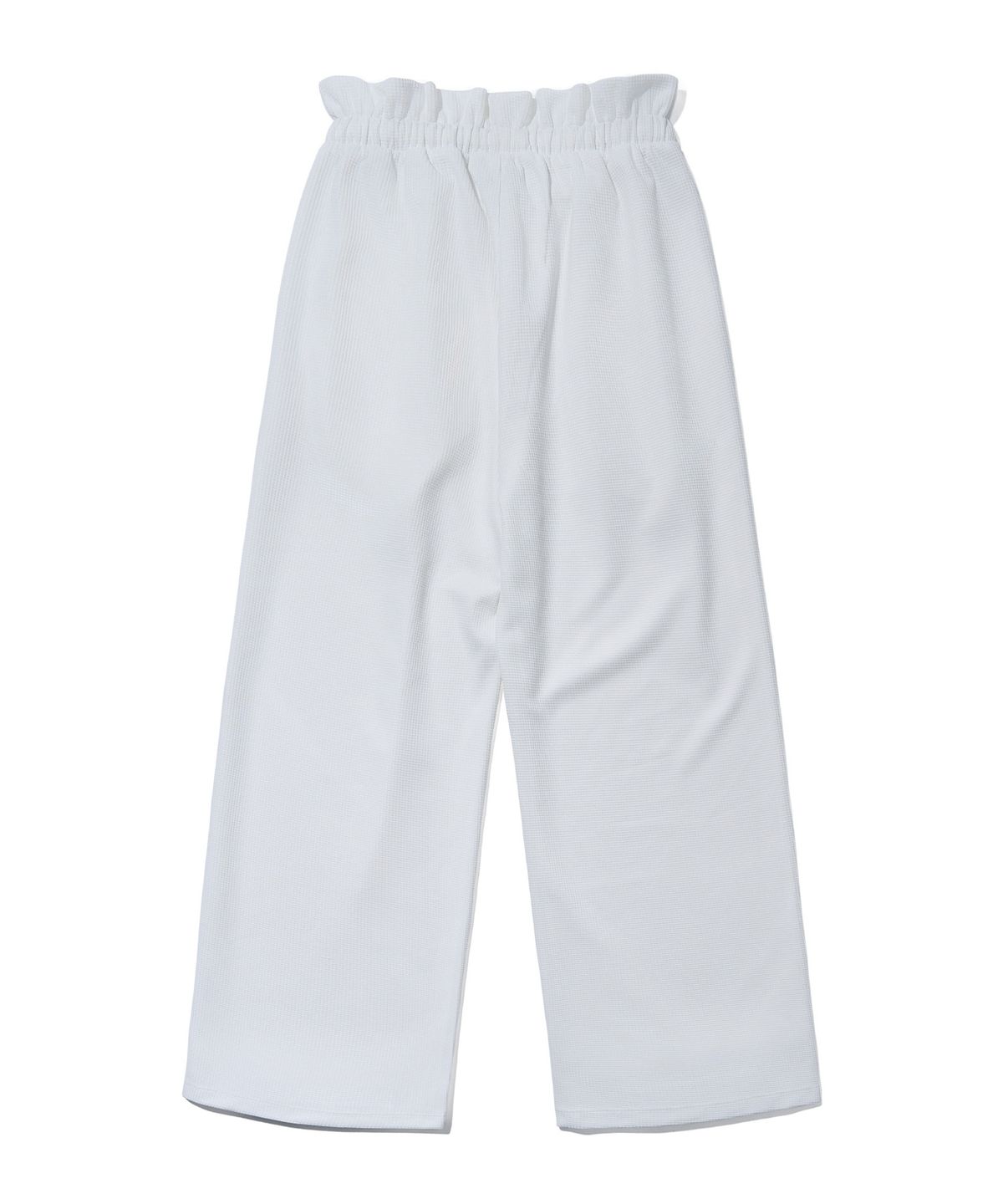 유희(YOUHEE) FRILL BANDING WIDE PANTS_WHITE