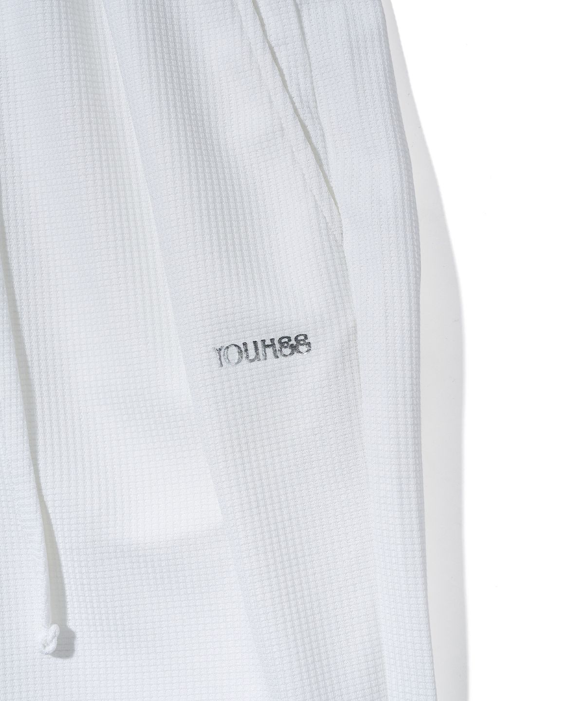 유희(YOUHEE) FRILL BANDING WIDE PANTS_WHITE