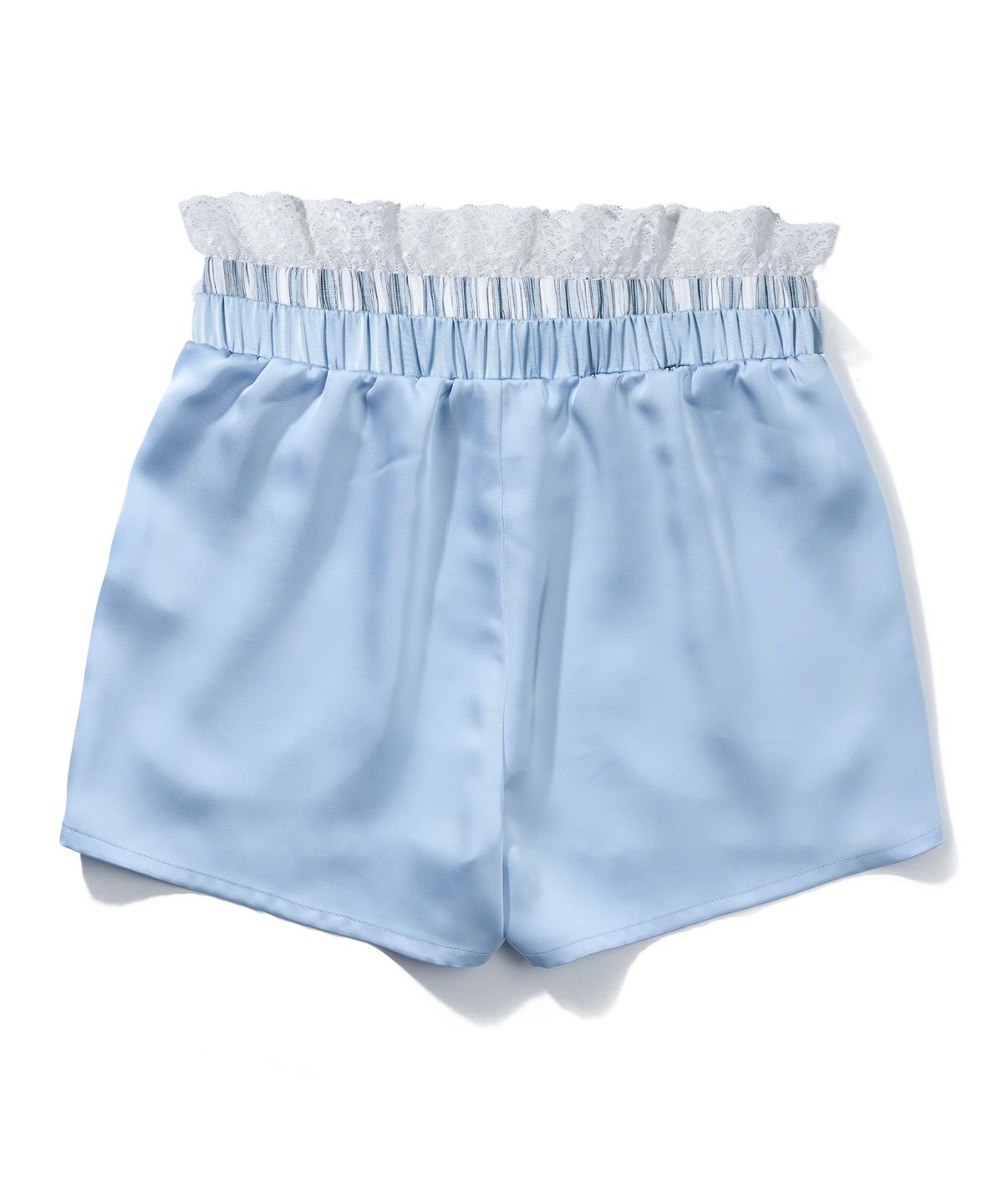 유희(YOUHEE) LACE LAYERED SHORTS_LIGHT BLUE