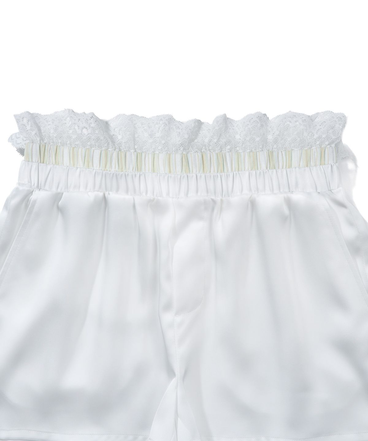 유희(YOUHEE) LACE LAYERED SHORTS_WHITE