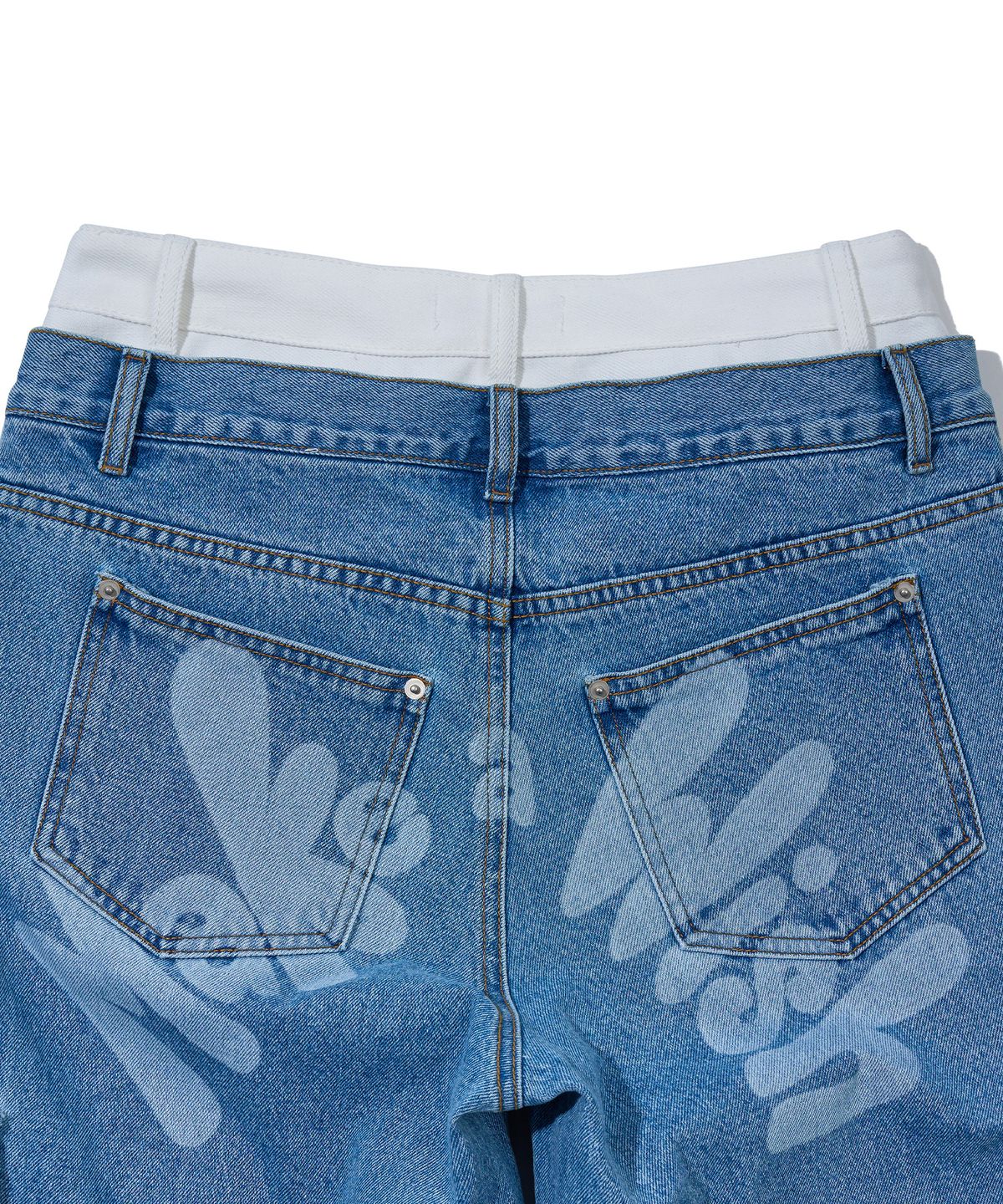 유희(YOUHEE) LAYERED BERMUDA PANTS_BLUE