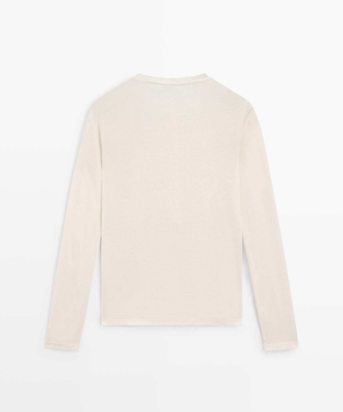 마시모두띠(MASSIMO DUTTI) 버튼 디테일 코튼 티셔츠