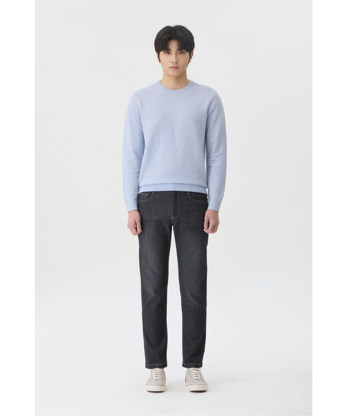 브렌우드(BRENTWOOD) [에센셜스] 워셔블 라운드넥 스웨터 BRWAS26151BUL