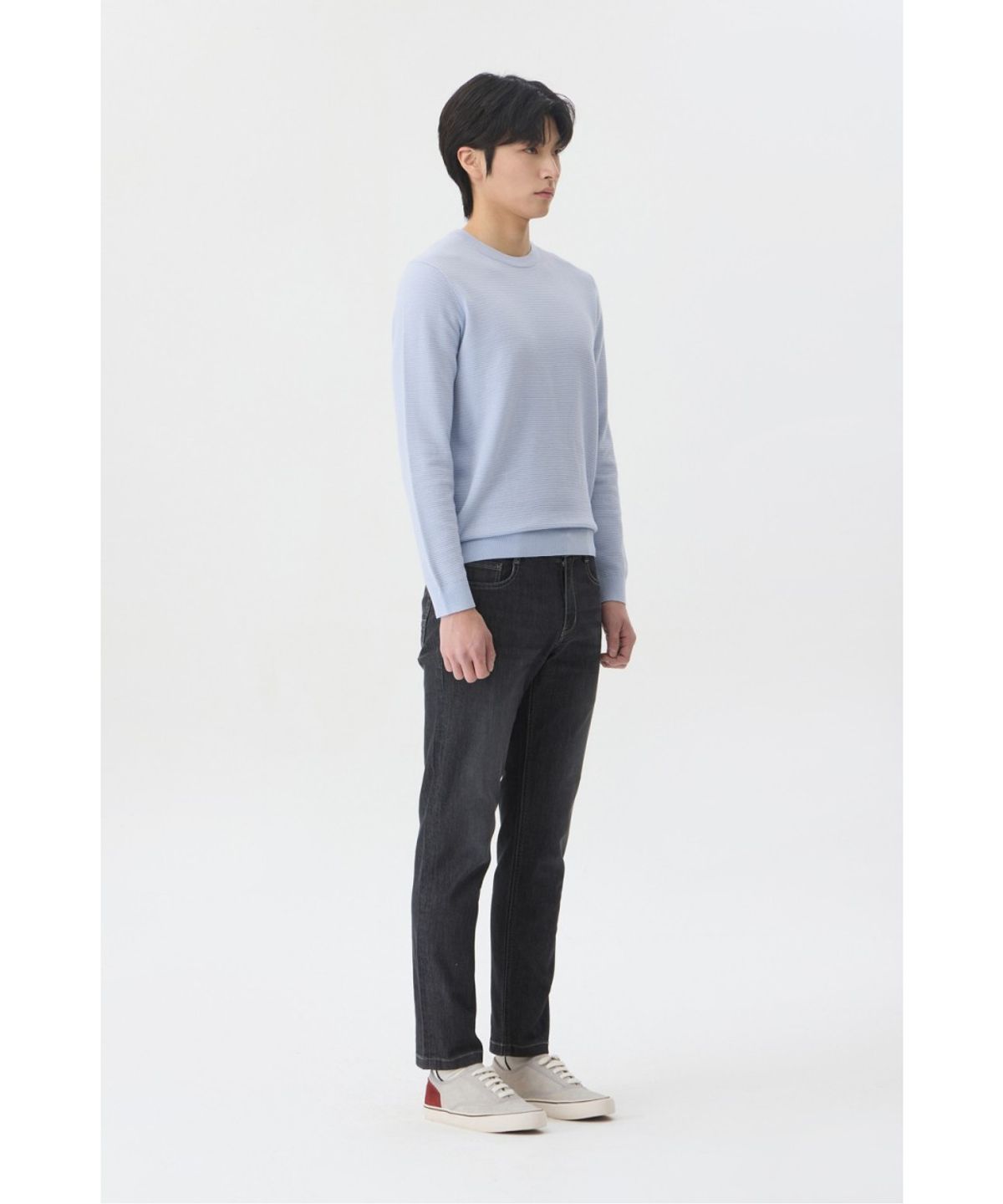 브렌우드(BRENTWOOD) [에센셜스] 워셔블 라운드넥 스웨터 BRWAS26151BUL
