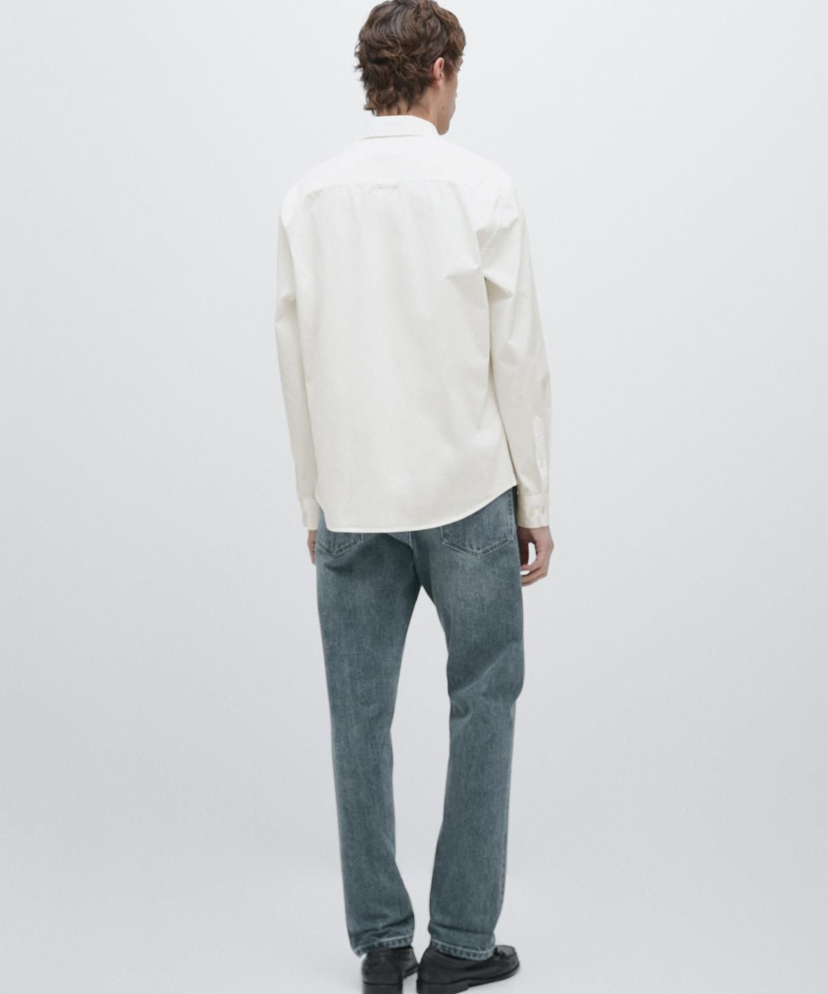 마시모두띠(MASSIMO DUTTI) 레귤러 핏 100% 코튼 셔츠