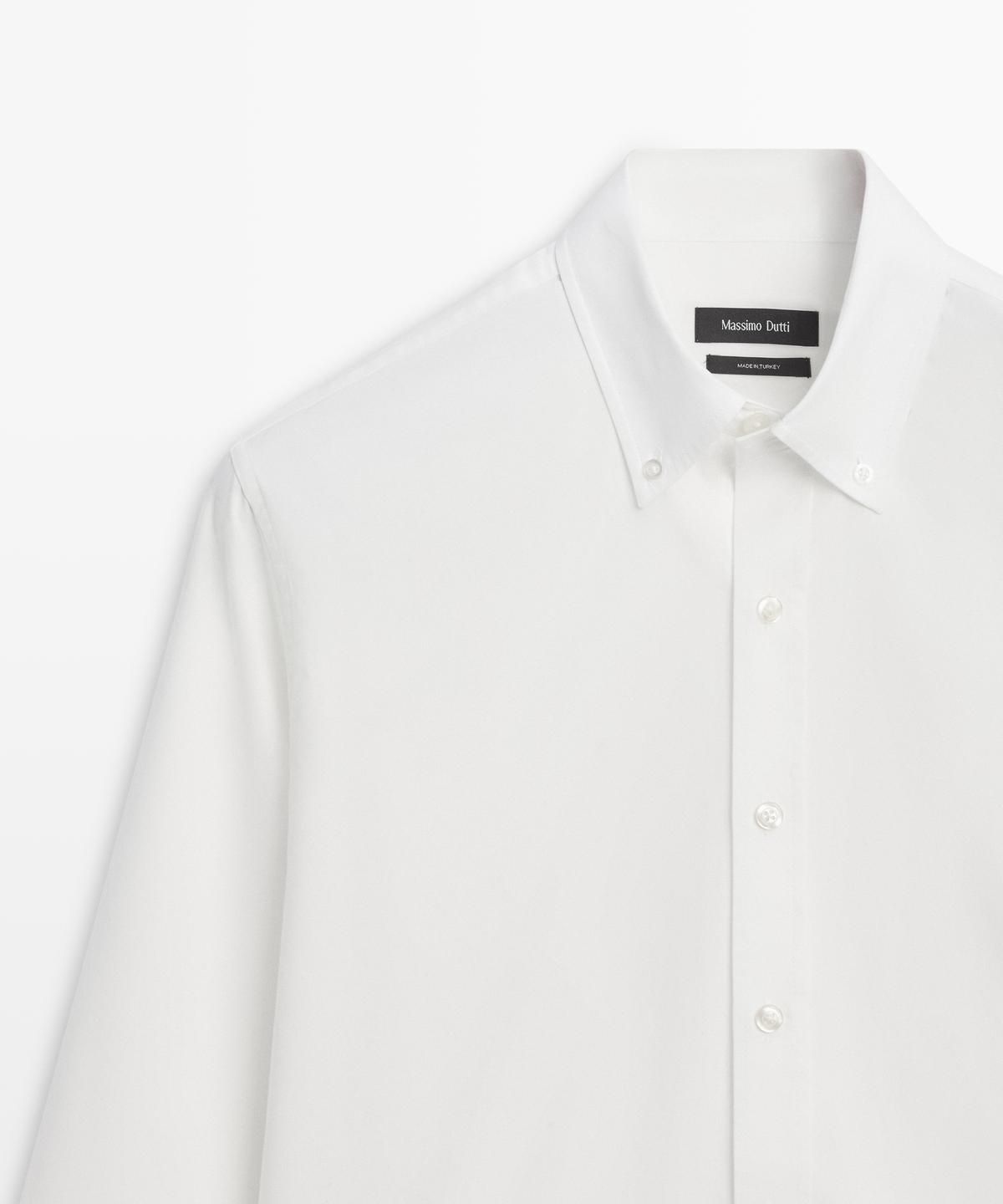 마시모두띠(MASSIMO DUTTI) 레귤러 핏 100% 코튼 셔츠