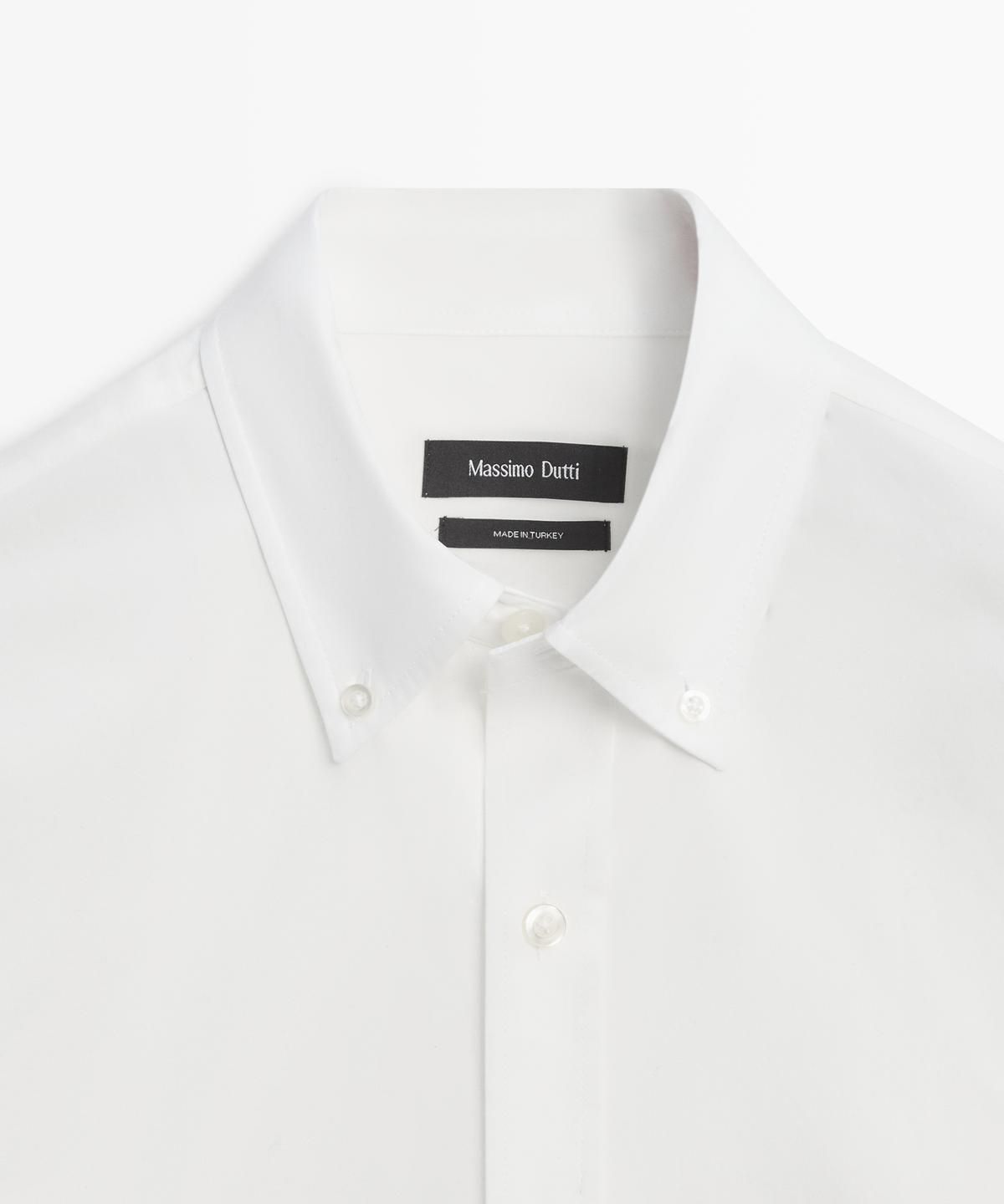 마시모두띠(MASSIMO DUTTI) 레귤러 핏 100% 코튼 셔츠