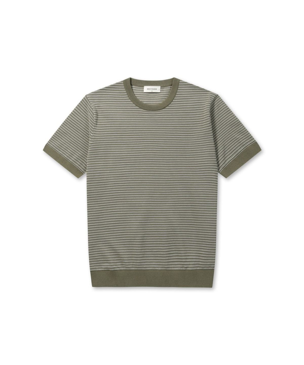 브렌우드(BRENTWOOD) [워셔블] 모던 스트라이프 라운드넥 스웨터 BRWAM26551KHX