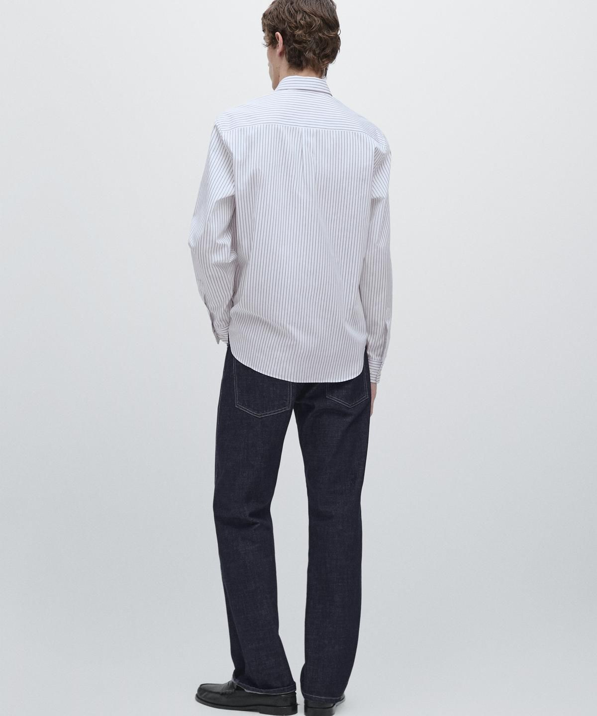 마시모두띠(MASSIMO DUTTI) 레귤러핏 스트라이프 셔츠