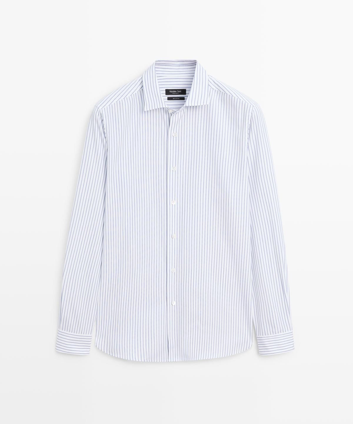 마시모두띠(MASSIMO DUTTI) 레귤러핏 스트라이프 셔츠