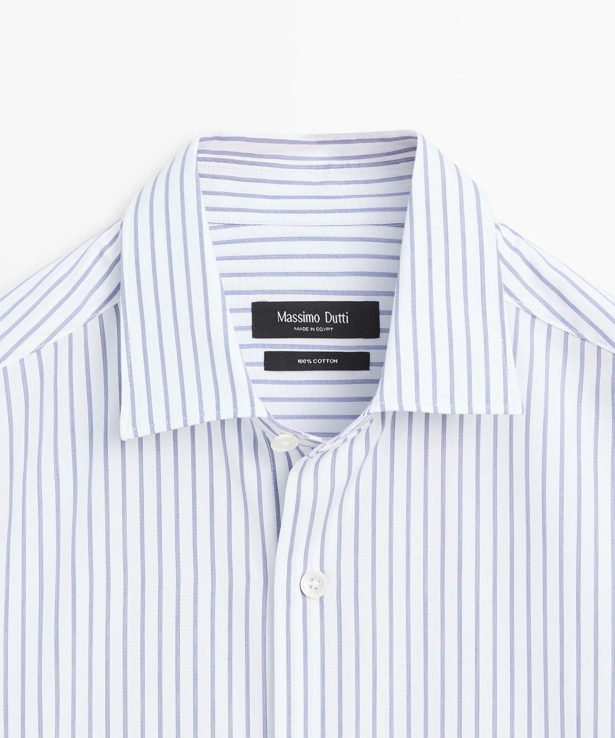 마시모두띠(MASSIMO DUTTI) 레귤러핏 스트라이프 셔츠