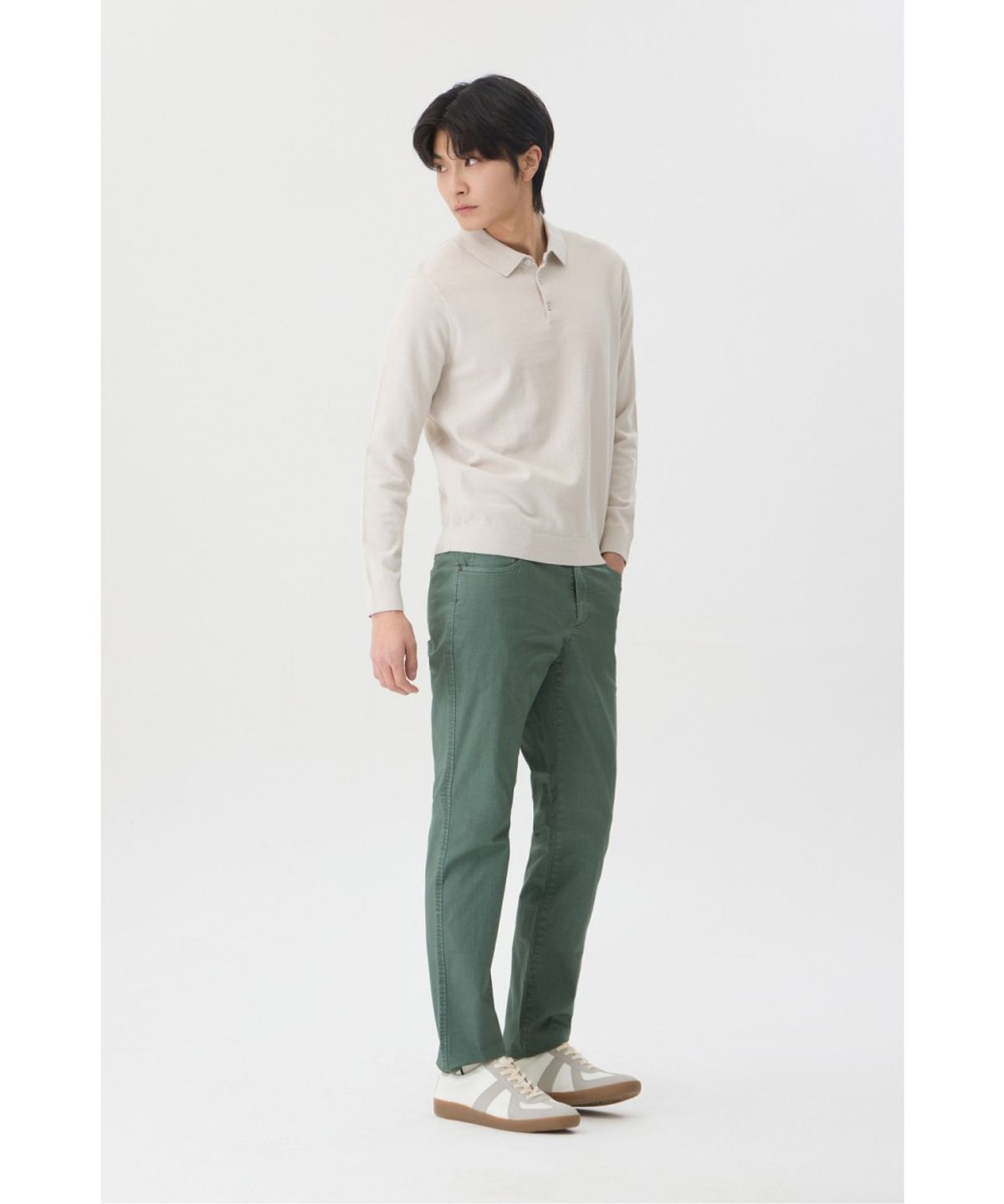 브렌우드(BRENTWOOD) [에센셜스] 워셔블 폴로넥 스웨터 BRWAX26211IVX