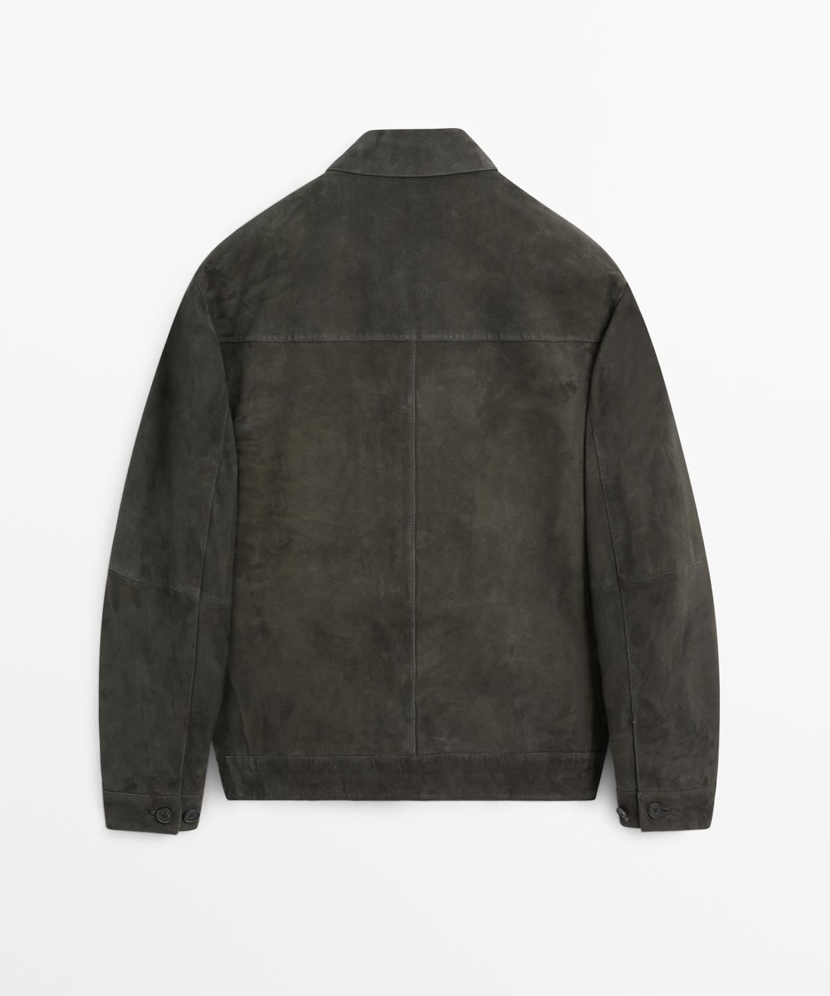 마시모두띠(MASSIMO DUTTI) 포켓 디테일 스웨이드 레더 자켓