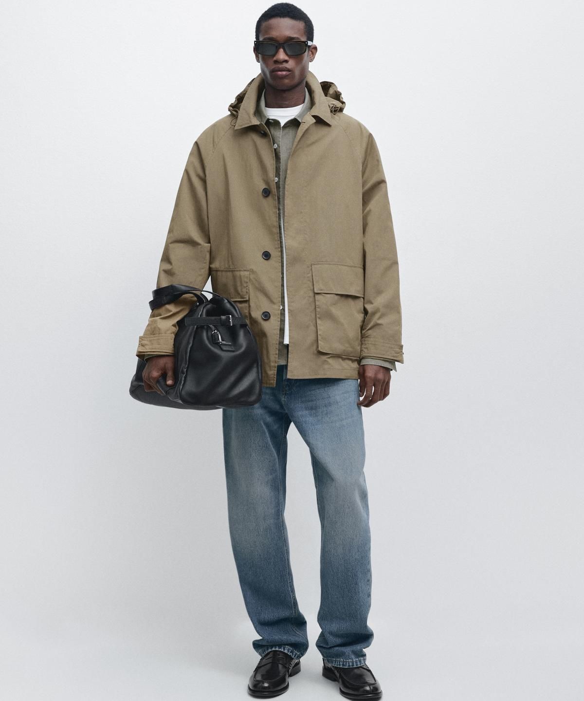 마시모두띠(MASSIMO DUTTI) 코튼 블렌드 포켓 파카