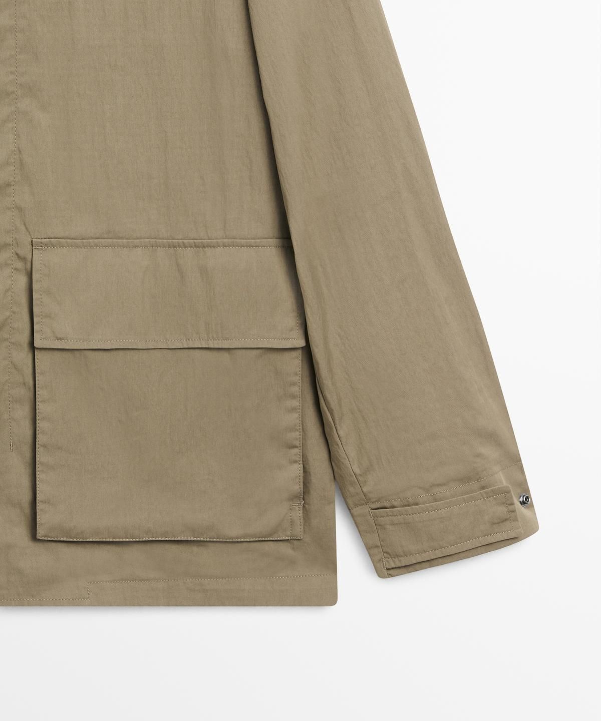 마시모두띠(MASSIMO DUTTI) 코튼 블렌드 포켓 파카