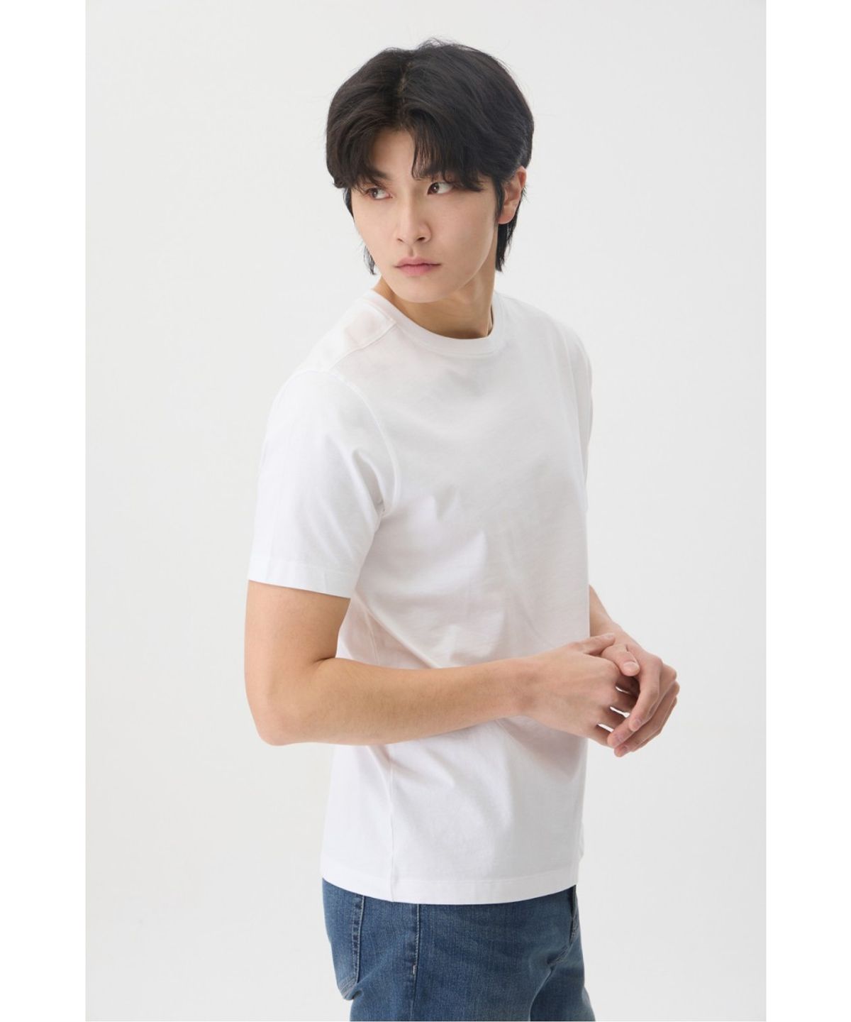 브렌우드(BRENTWOOD) [2PACK] 솔리드 라운드넥 티셔츠 화이트 BITAX26100WHX