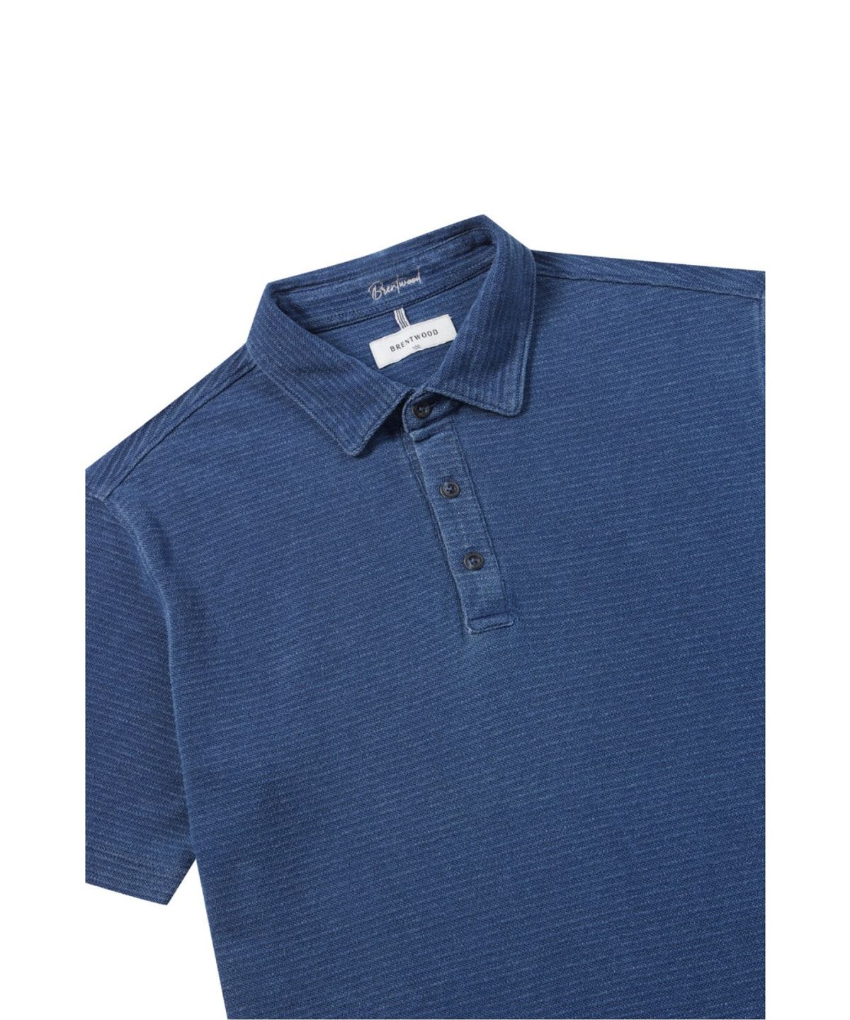 브렌우드(BRENTWOOD) 인디고 스트라이프 폴로넥 티셔츠 BRTAM26621BUX