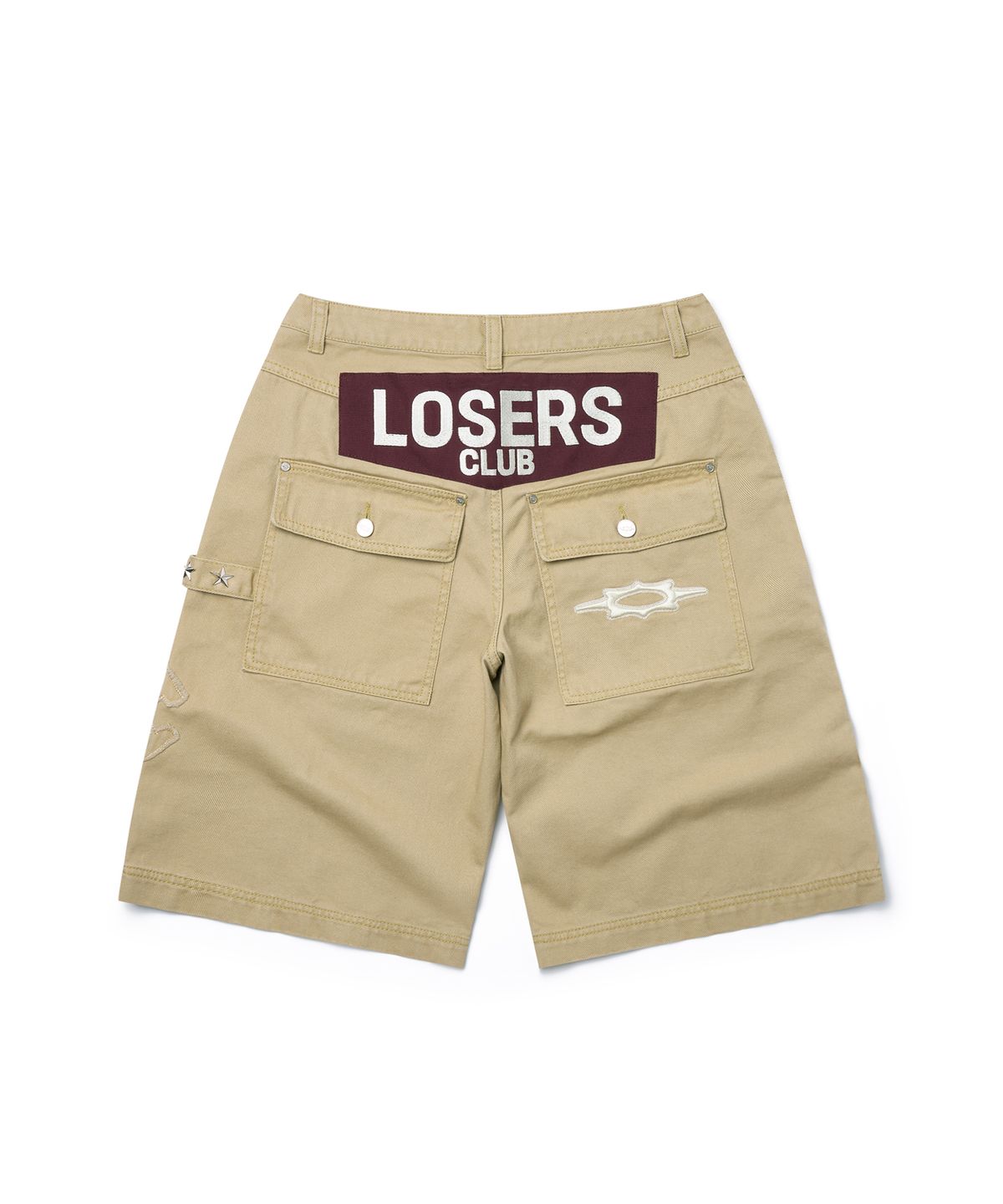 루저스클럽(LOSERS CLUB) 엘씨 로고 아플리케 버뮤다 코튼 팬츠 베이지