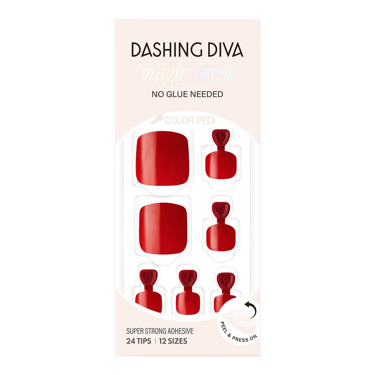 데싱디바(DASINGDIVA) 매직프레스 페디큐어 러빙 레드