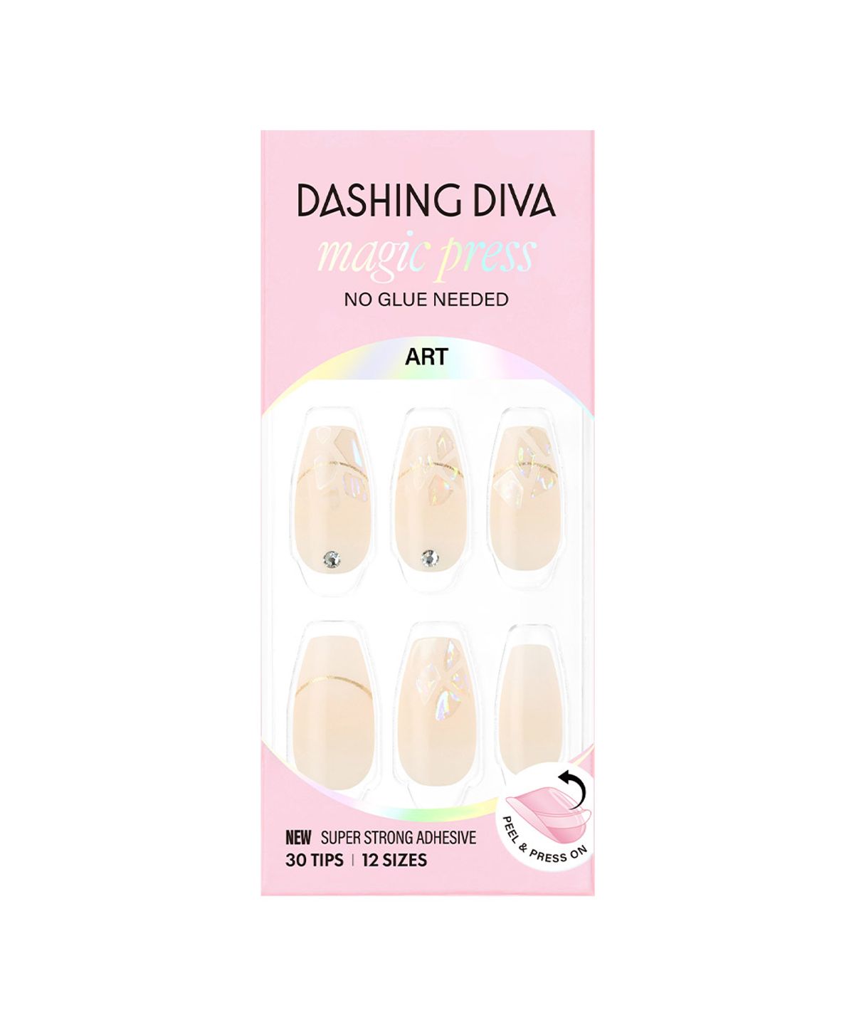 데싱디바(DASINGDIVA) 매직프레스 웨딩 드레스 (코핀) 네일팁