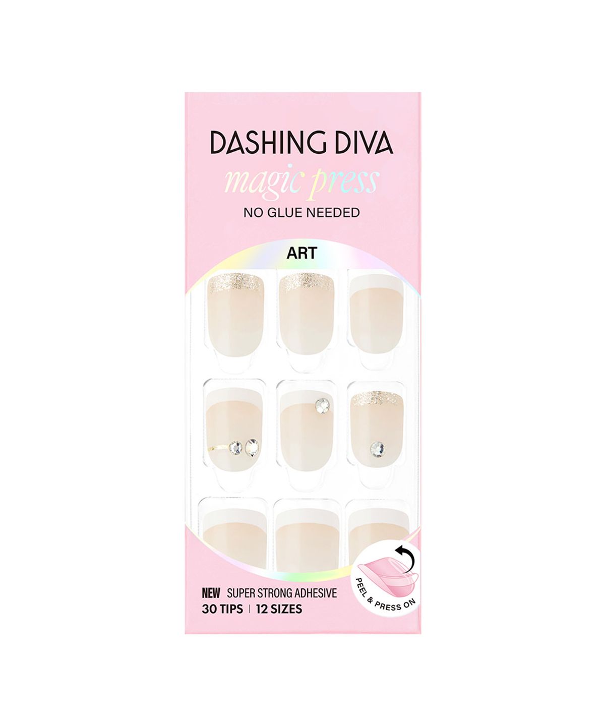 데싱디바(DASINGDIVA) [웨딩 네일 3위] 매직프레스 웨딩 데이 (숏 스퀘어) 네일팁
