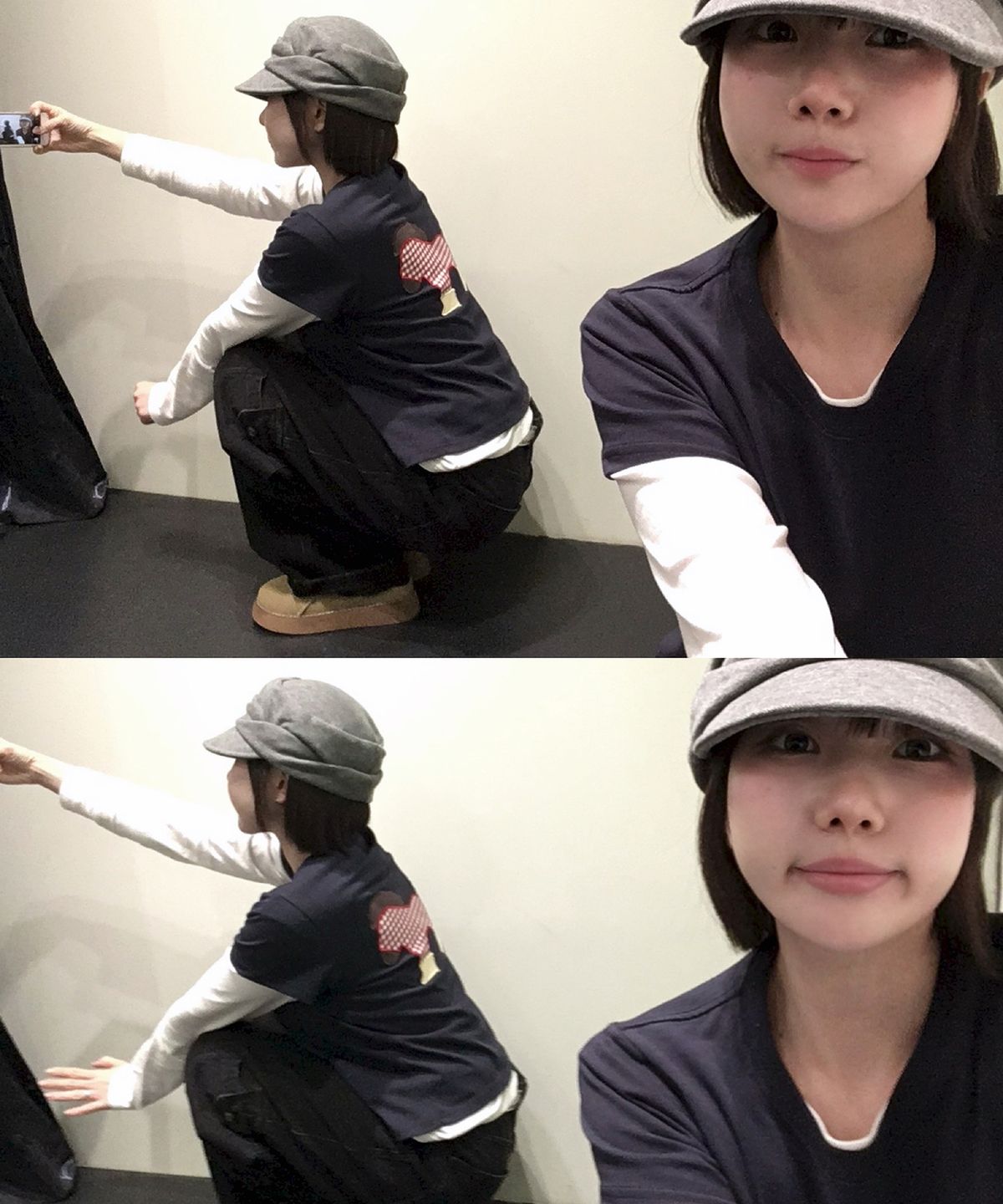 탄산마그네슘(TANSANMAGNESIUM) 포니 아플리케 티셔츠 (네이비)